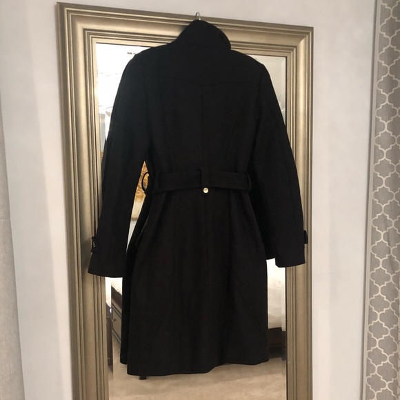 Zara Black Wool Zip Coat - Picture 4 of 8